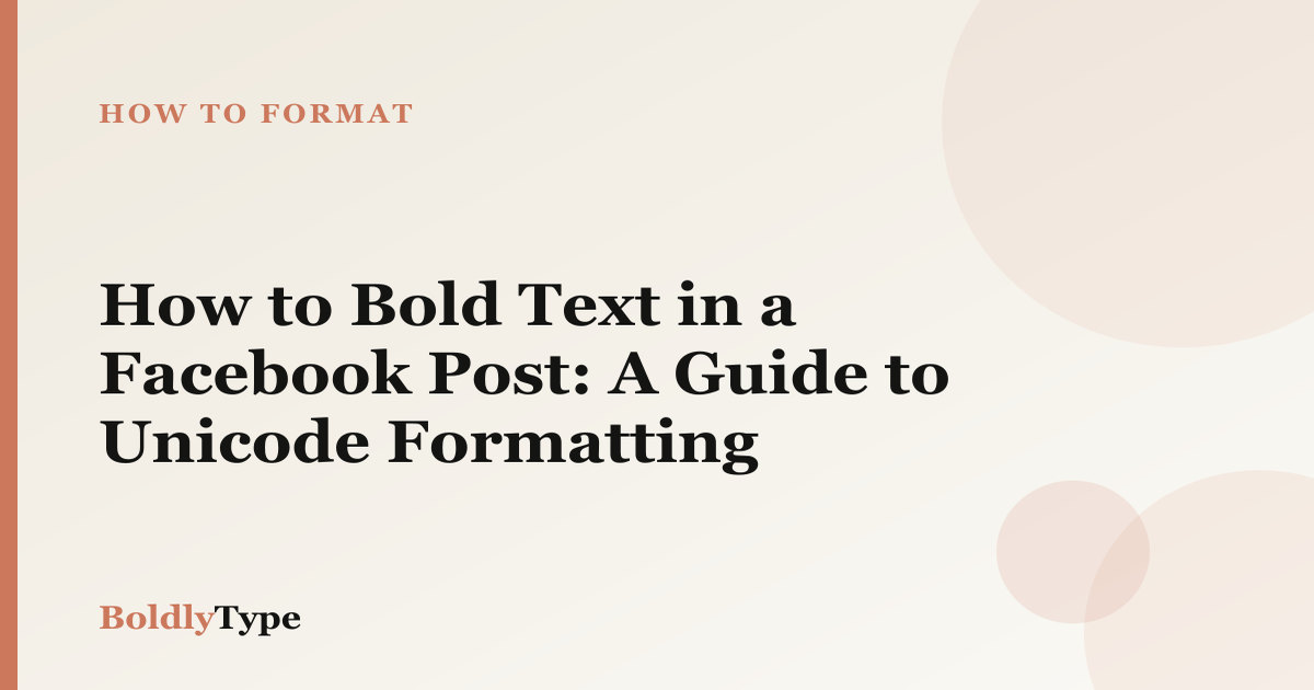 Mdlm Text Posts How to Bold Text in Facebook Posts: Step-by-Step Guide