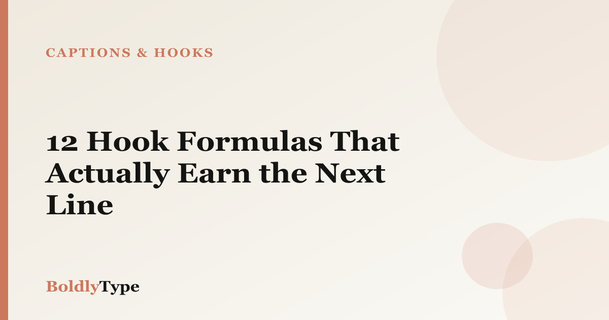 12 Hook Formulas for Better Engagement | BoldlyType